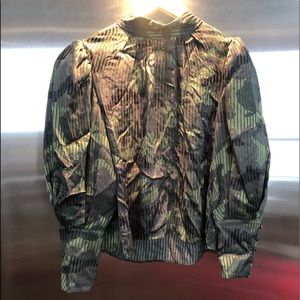 Alice + Olivia Women’s Puffer Sleeve Blouse